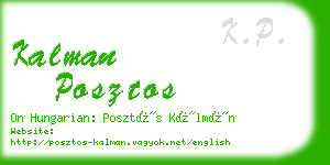 kalman posztos business card